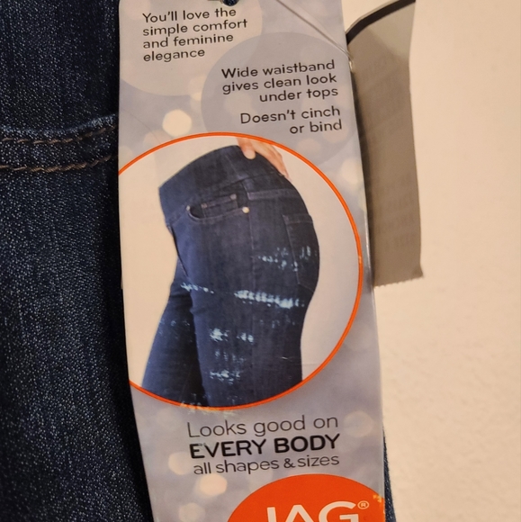 JAG Peri Straight Women's Size 4 Pull on Anchor Blue 32" inseam denim jeans - Picture 7 of 11